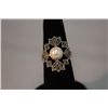 Image 1 : 20.00 CTW ANTIQUE LOOKING PEARL RING .925 STERLING SILV