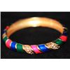 Image 1 : MULTICOLOR AND CZ BRASS BANGLE