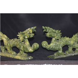 JADE CHINESE  DRAGON FIGURINES