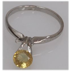 NATURAL 1.21 CTW 14K YELLOW SAPPHIRE GOLD RING