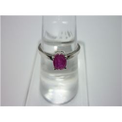 NATURAL 9.50 CTW RUBY RING .925 STERLING SILVER