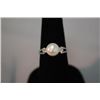 Image 1 : 20.00 CTW ANTIQUE LOOKING CZ AND  PEARL RING .925 STERL