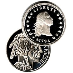 Assorted Silver Bullion 2 oz Round