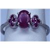 Image 1 : 7.25 CTW RUBY RING .925 STERLING SILVER