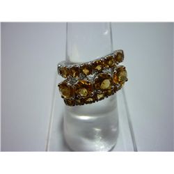 32.25 CTW CITRINE RING .925 STERLING SILVER