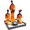 Image 1 : DECORATIVE ORANGE WOMEN CANDLE SET