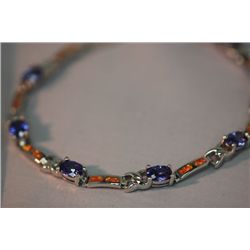 75.00 CTW ANTIQUE LOOKING  OPAL  BRACELET .925 STERLING