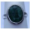 Image 1 : 26.85 CTW EMERALD  RING .925 STERLING SILVER