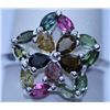 Image 1 : 13.65 CTW SEMIPRECIOUS RING .925 STERLING SILVER