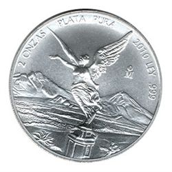 Mexican Silver Libertad 2 Ounce 2010