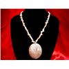 Image 1 : NATURAL 200CTW ZIGZAG PEARL NECKLACE WITH OVAL PENDANT