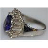 Image 2 : 14K GOLD PEAR CUT TANZANITE AND DIAMOND RING