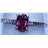 Image 1 : 8.80 CTW RUBY AND DIAMOND RING .925 STERLING SILVER