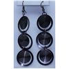 Image 1 : 25.80 CTW BLACK STEEL EARRING