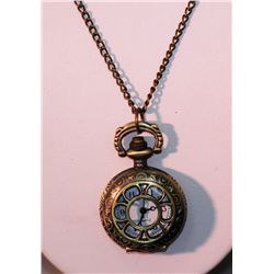 BRASS VINTAGE DESIGN WATCH NECKLACE