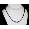 Image 1 : APROX. 24K; SAPPHIRE AND DIAMOND 14K GOLD NECKLACE