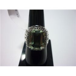 NATURAL 36.50 CTW SEMI PRECIOUS RING .925 STERLING SILV