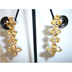 42.75 CTW CITRINE EARRING .925 STERLING SILVER