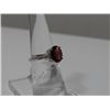 Image 1 : 19.00 CTW GARNET AND SMOKEY TOPAZ RING .925 STERLING SI