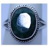 Image 1 : 27.95 CTW EMERALD  RING .925 STERLING SILVER