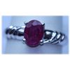 Image 1 : 15.25 CTW RUBY RING .925 STERLING SILVER