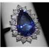 Image 1 : 14K GOLD PEAR CUT TANZANITE AND DIAMOND RING