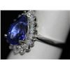 Image 2 : 14K GOLD PEAR CUT TANZANITE AND DIAMOND RING