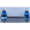 Image 1 : 18.50 CTW BLUE TOPAZ EARRING .925 STERLING SILVER