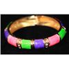 Image 1 : MULTICOLOR AND CZ BRASS BANGLE