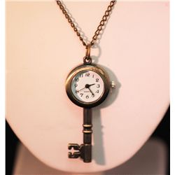 BRASS KEY WATCH NECKLACE