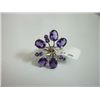 Image 1 : NATURAL 30.75 CTW  AMETHYST RING .925 STERLING SILVER