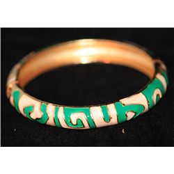 MULTICOLOR AND CZ BRASS BANGLE