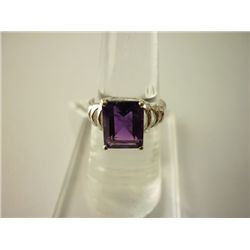 16.75 CTW AMETHYST RING .925 STERLING SILVER