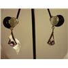 Image 1 : 26.75 CTW AMETHYST AND MOON STONE EARRING .925 STERLING