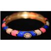 Image 1 : MULTICOLOR AND CZ BRASS BANGLE