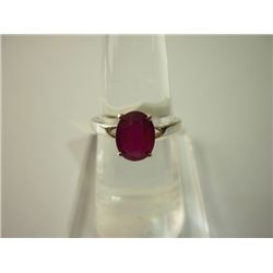 11.00 CTW RUBY RING .925 STERLING SILVER