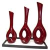 Image 1 : DECORATIVE RED LONG NECK CANDLE SET