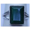 Image 1 : 24.15 CTW EMERALD  RING .925 STERLING SILVER