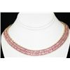 Image 1 : APP $90000 14K GOLD PINK SAPPHIRE NECKLACE