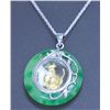 Image 1 : GREEN JADE PENDANT YEAR OF THE OX NECKLACE