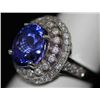 Image 2 : 14K GOLD OVAL TANZANITE AND DIAMOND RING