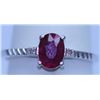 Image 1 : 10.30 CTW RUBY AND DIAMOND RING .925 STERLING SILVER