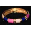 Image 1 : MULTICOLOR AND CZ BRASS BANGLE