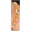 Image 2 : 14K YELLOW GOLD MANDARINE GARNET AND DIAMOND BRACELET