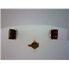 Image 1 : 13.25 CTW GARNET EARRING .925 STERLING SILVER