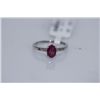 Image 1 : 9.75 CTW RUBY AND DIAMOND RING .925 STERLING SILVER