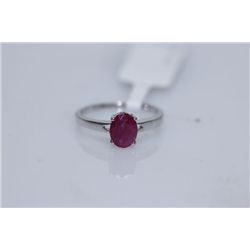 10.25 CTW RUBY RING .925 STERLING SILVER