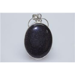 NATURAL 44.10 CTW SEMIPRECIOUS OVAL CUT PENDANT .925 ST