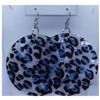 Image 1 : 35.90 CTW TURQOUISE AND BLACK EARRING STERLING SILVER