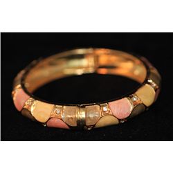 MULTICOLOR AND CZ BRASS BANGLE